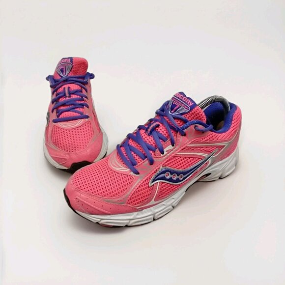 Saucony Shoes - Saucony Cohesion 7‎ Pink Purple Running Shoes Womens Size 8.5 Sneakers